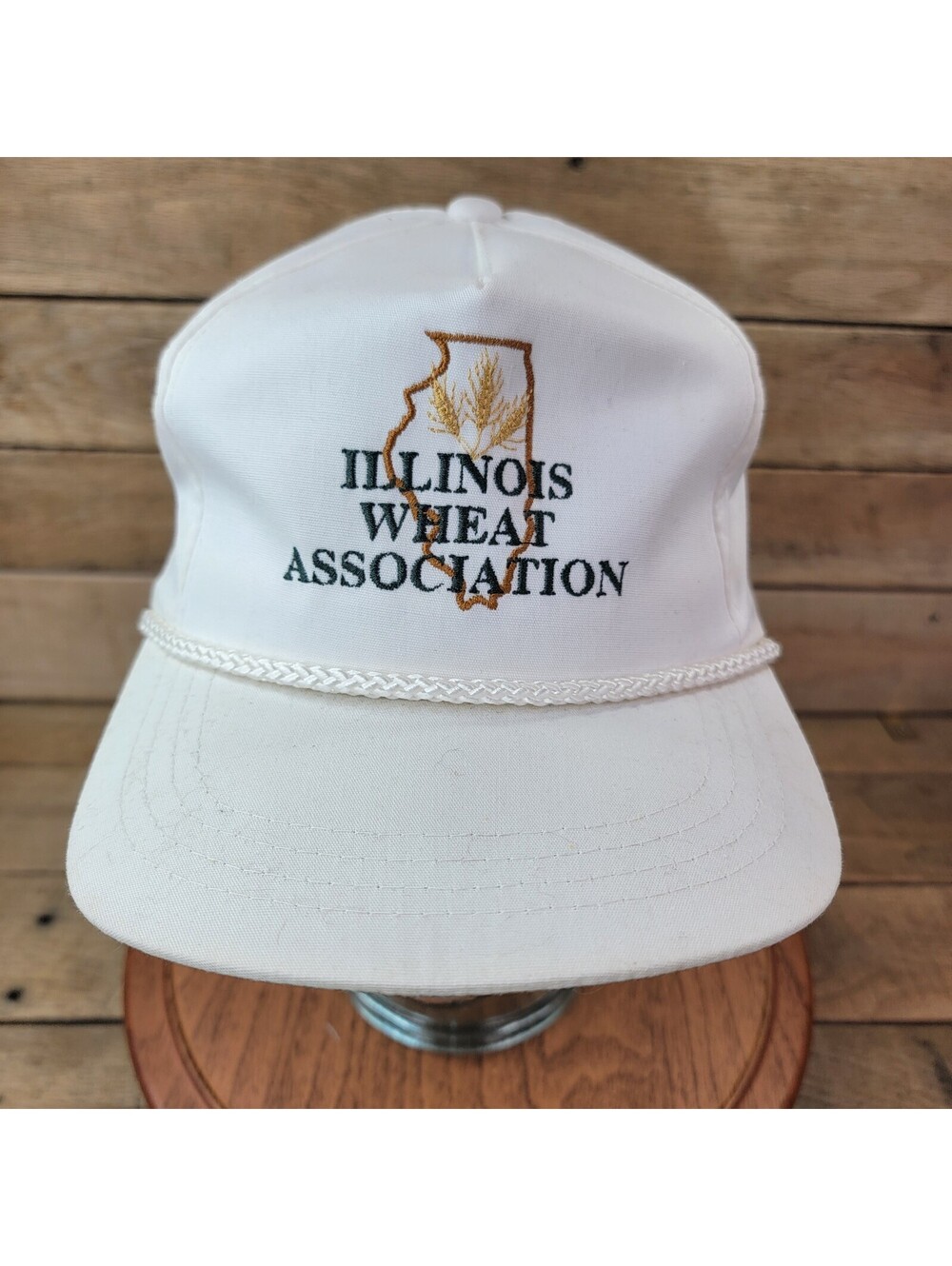 Illinois Wheat Association Vintage Snapback Hat Farming Agriculture Cap USA